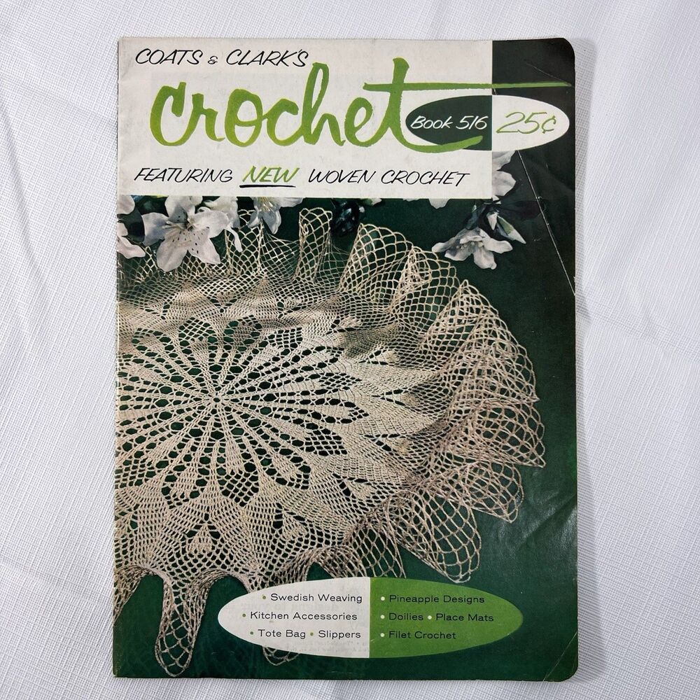Coats + Clarks - Crochet Patterns - VTG - Tea Cozy - Pot Holder - Slippers - Etc